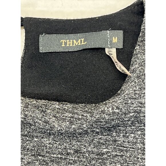 Anthropologie THML Womens M Dress Gray Heathered Knit Sleeveless Lined A Line - Picture 7 of 8